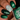 green shimmer nail art swatch