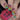 red, orange, yellow to green rainbow with taupe and retro floral pattern