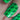 Close-up of a green geometric nail art