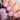 Hand with pink nails