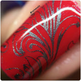"My suitor wears Pewter" stamping polish swatch