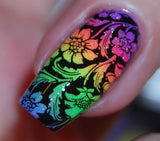 purple-pink-orange-yellow-green-blue-gradient-holo-topcoat-black-floral-stamping