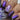 purple stamping nail art