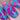 blue stamping on magenta base macro