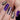 yellow metallic stamping over purple