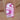 magenta stamping polish over white nail