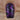 magenta purple stamping polish over black nail