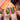 neon green and orange ornate nail art