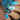 sparkling cyan-ide nail art stamping
