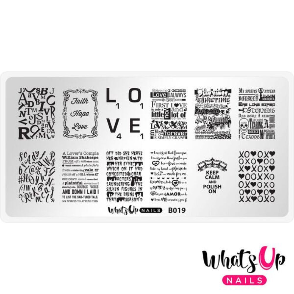 Words of Emotions stamping plate