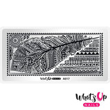 Whats Up Nails - Tribal Feather stamping plate
