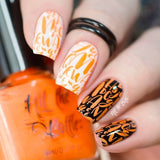 "Orange you Excited?" stamping polish nail art swatch