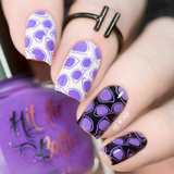 "High Voltage Violet" stamping polish nail art swatch