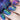 rainbow of neon stars