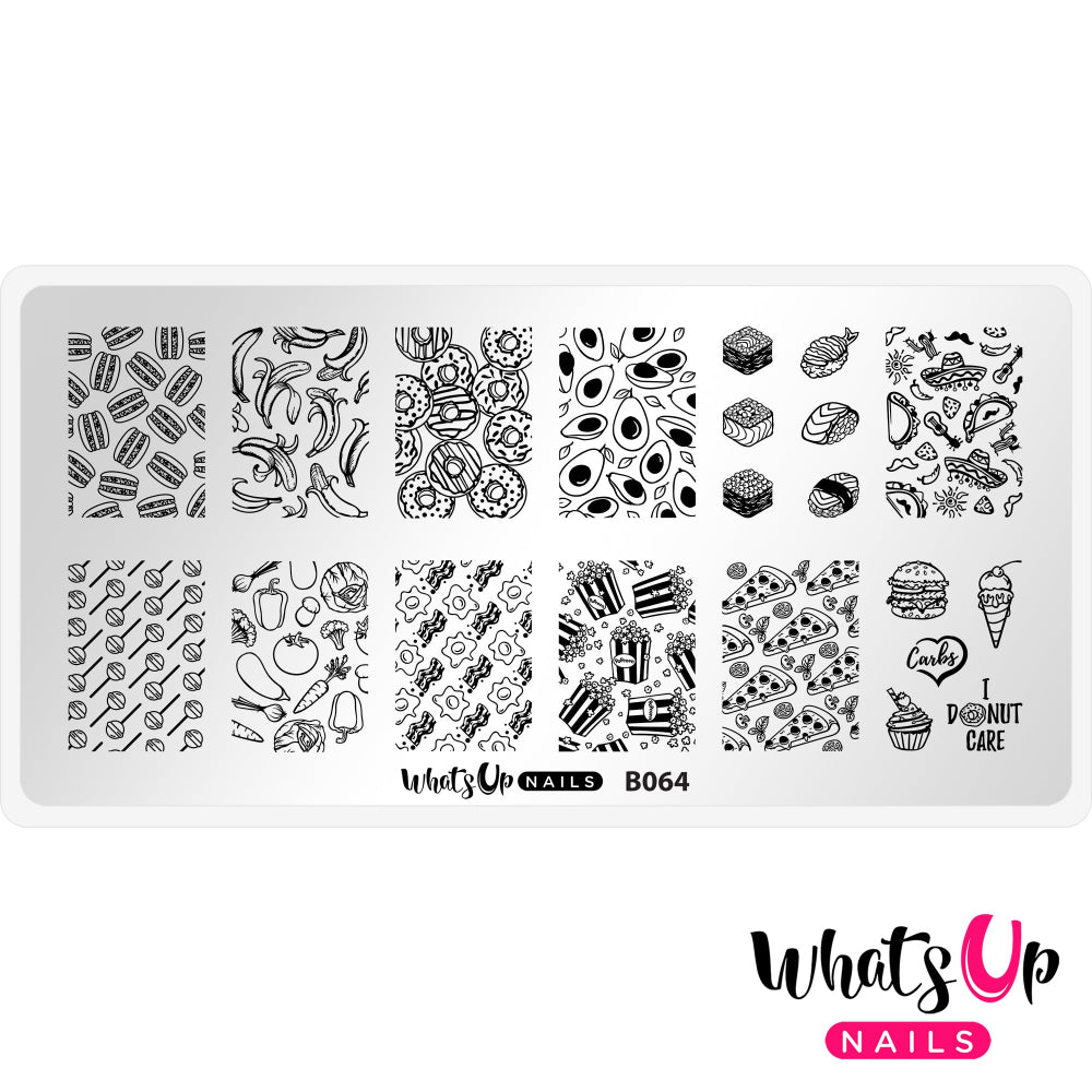 small stamping plate with a variety of food images