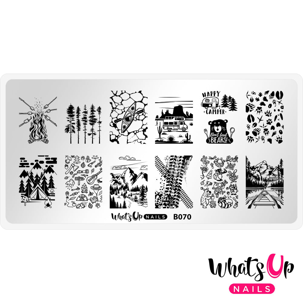 small stamping plate with camping designs