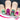 pink and green Aztec stamped nail art