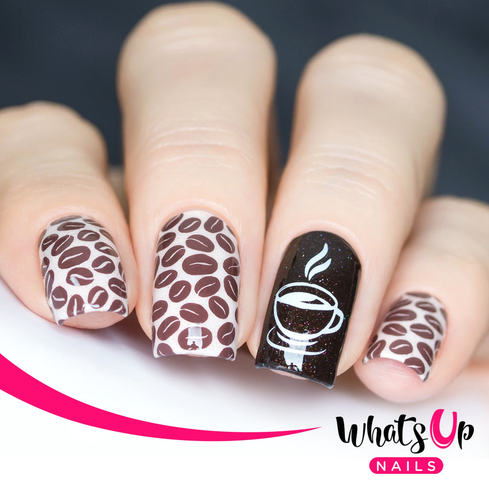 coffee design nail art