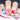 red blue and white nail art design