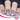 Christmas nail design stamped in white over green and red