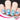 sky blue nails with hot air balloon design