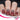 red gradient nails with black paw print design