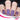 purple and burgundy stripes and dots nail art