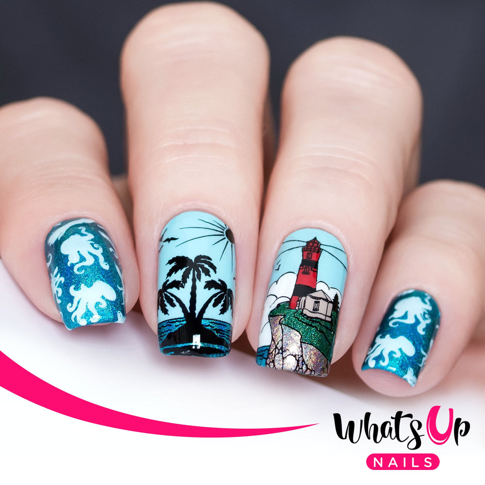 sea design nail art