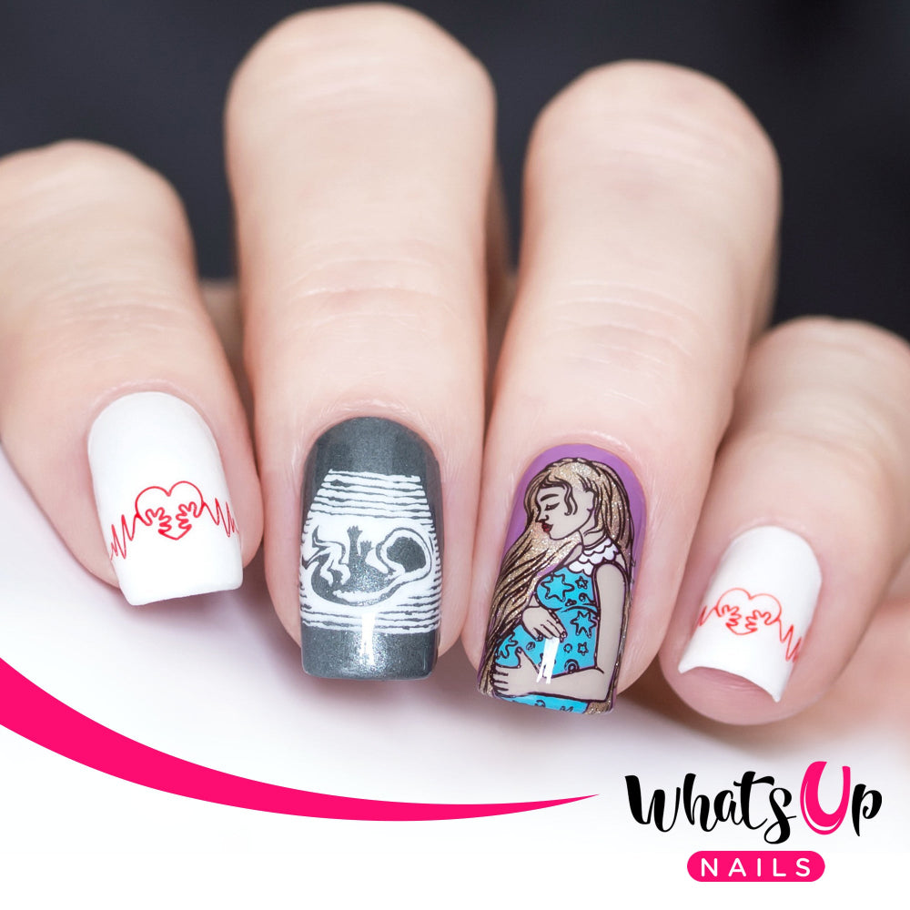 baby on the way nail design