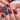 teal and wine nail art