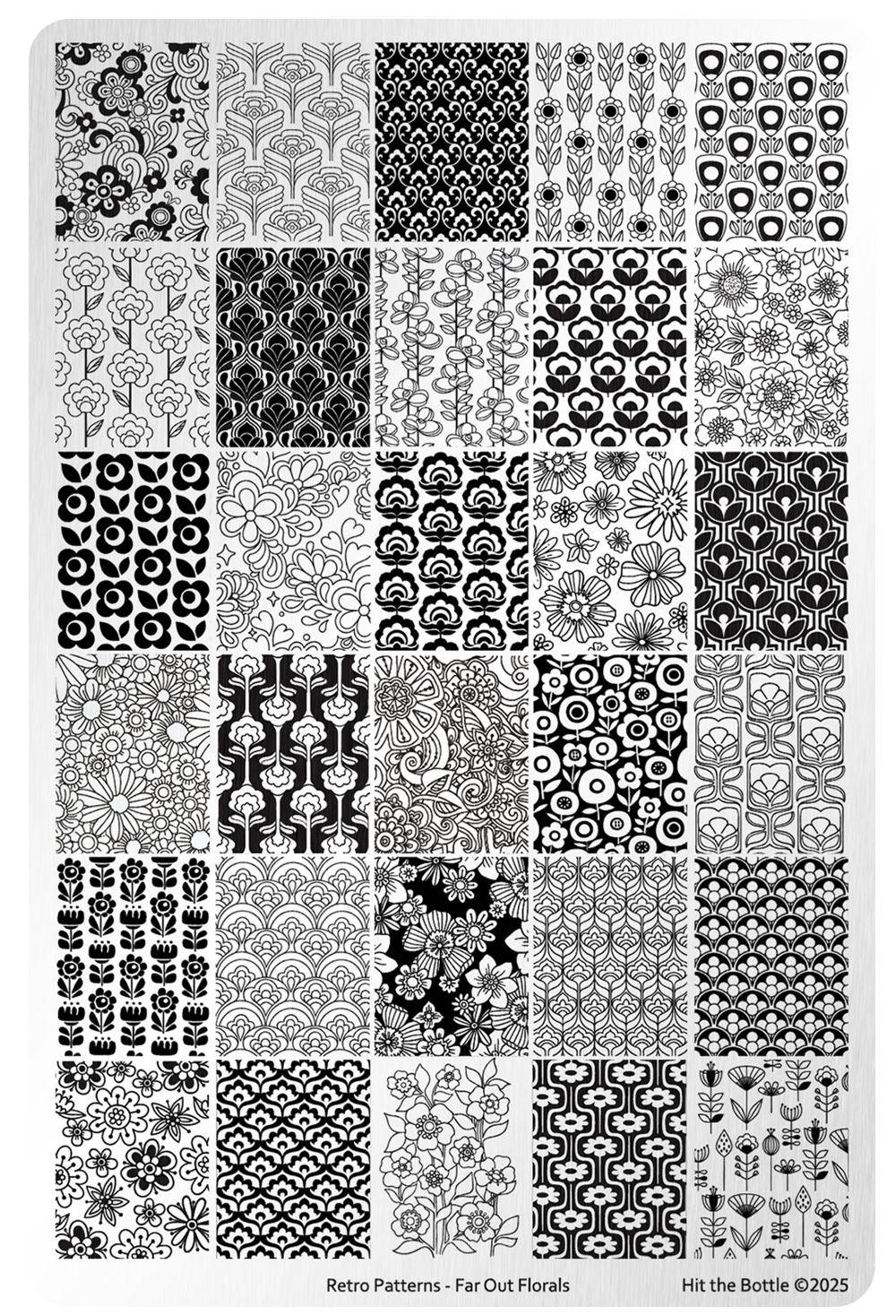 Retro floral stamping plate 