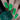 Nails with green geometric pattern 