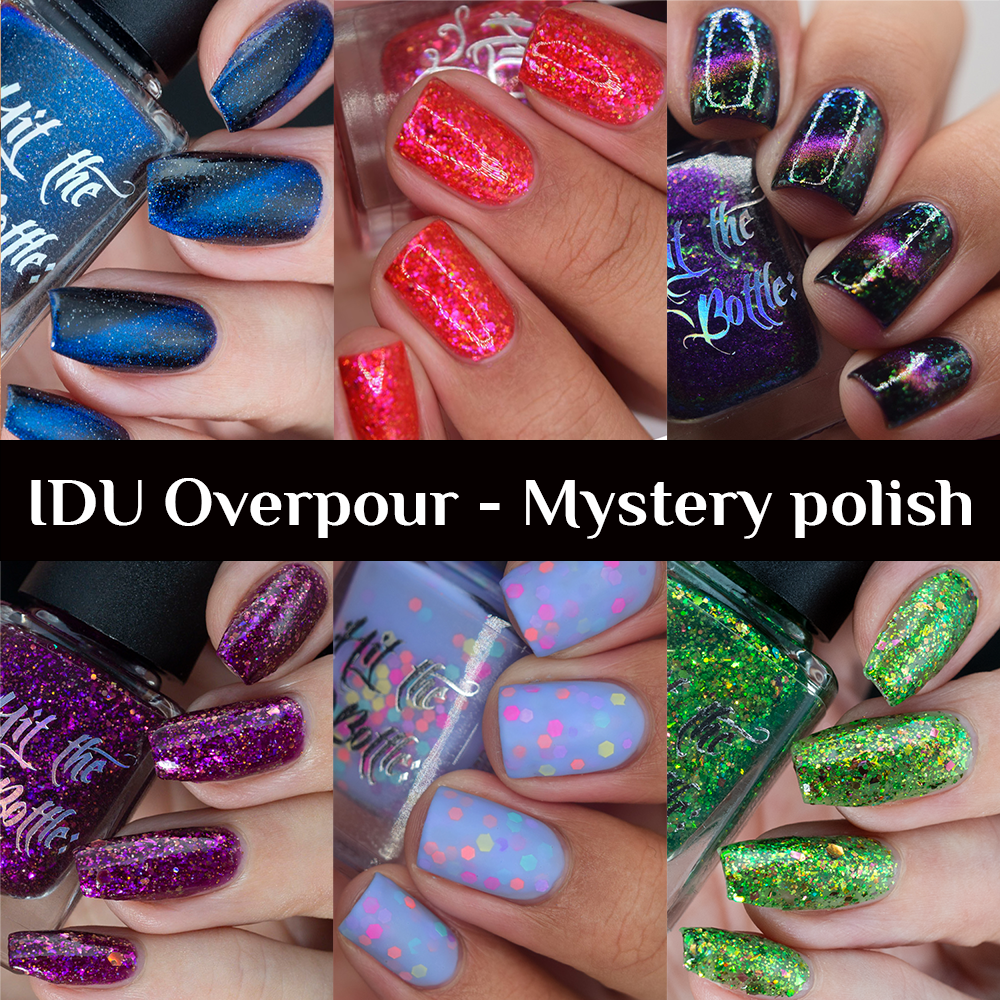 Collage of various polishes available in this mystery listing 