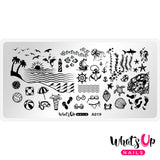 Whats Up Nails - A019 Beach Mode stamping plate