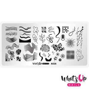 Whats Up Nails - A026 All Lined Up stamping plate