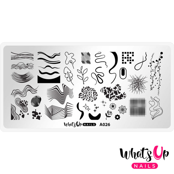 Whats Up Nails - A026 All Lined Up stamping plate