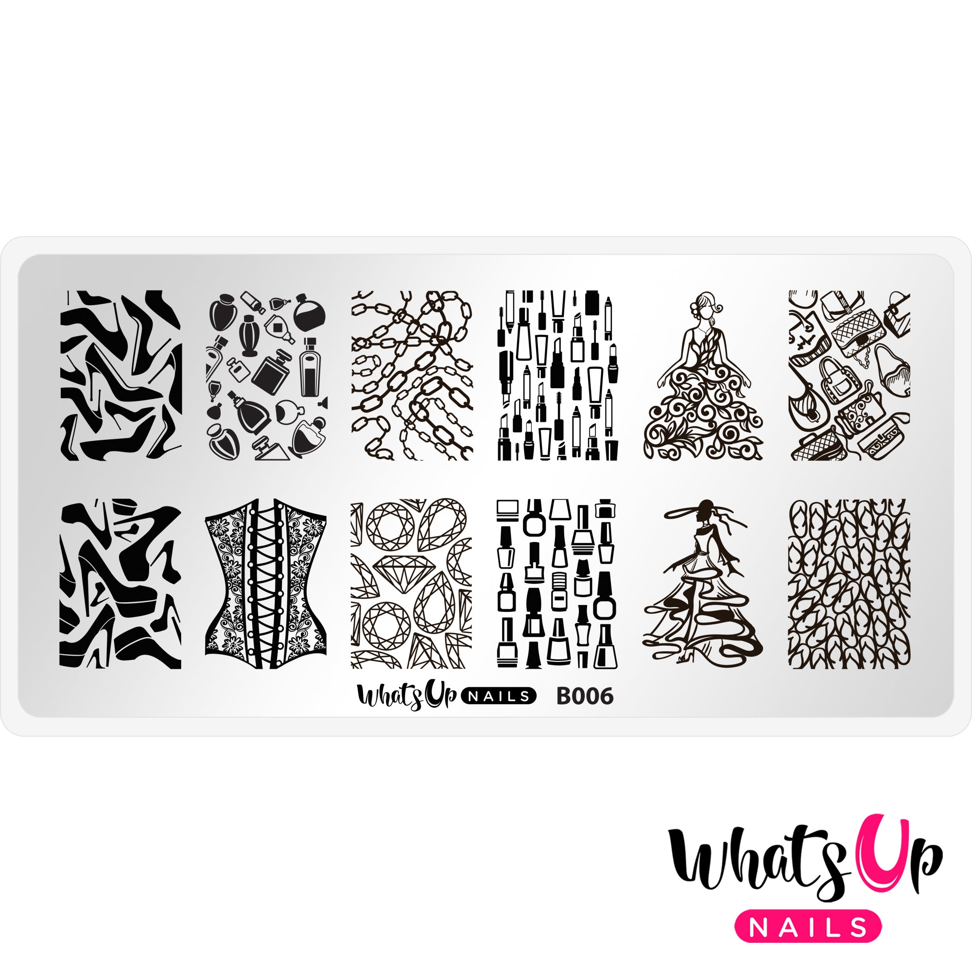 Whats Up Nails - B006 A La Mode stamping plate