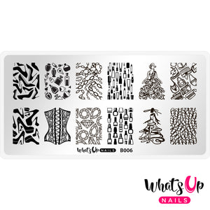 Whats Up Nails - B006 A La Mode stamping plate