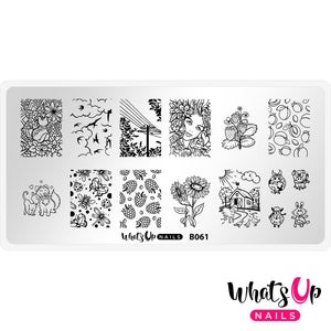 Whats Up Nails - B061 Summer in the Countryside stamping plate