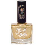 Glint of Gold is a gold holo stamping polish from Hit the Bottle polishes.