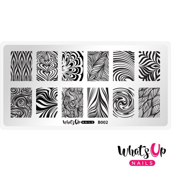 Whats Up Nails - Water Marble to Perfection stamping plate