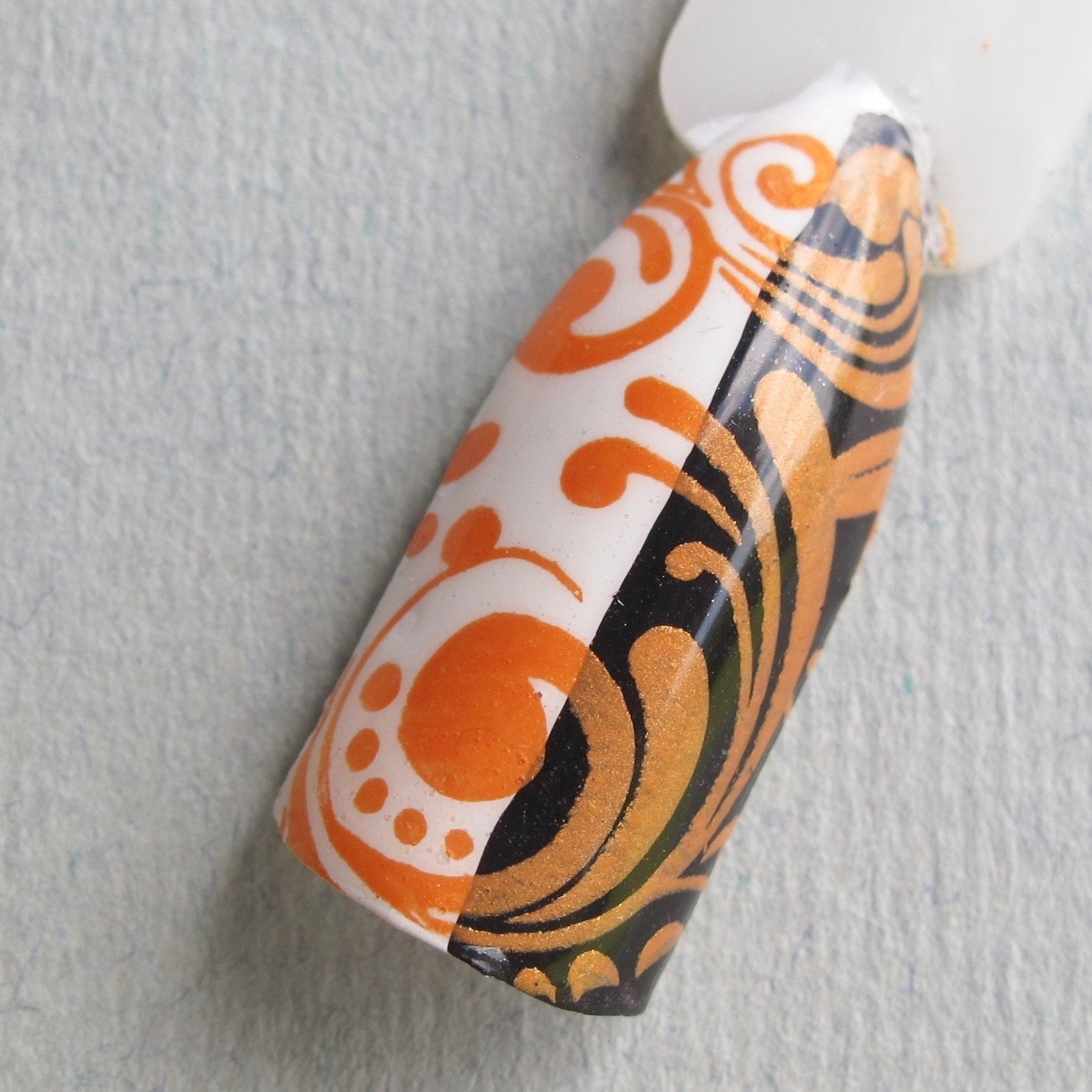 "Midnight Pumpkin" stamping polish