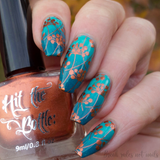 "Copper haired Girl" stamping polish swatch