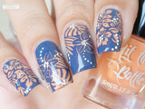 "Let's go to the Peach" stamping polish swatch