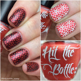 "Drop Red Gorgeous" stamping polish swatch