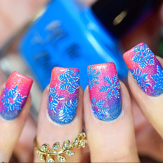 "Blutonium" stamping polish nail art swatch