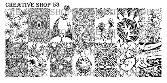 Creative Shop stamping plate 53