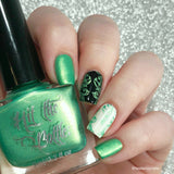 "Sweet child of Lime" stamping polish