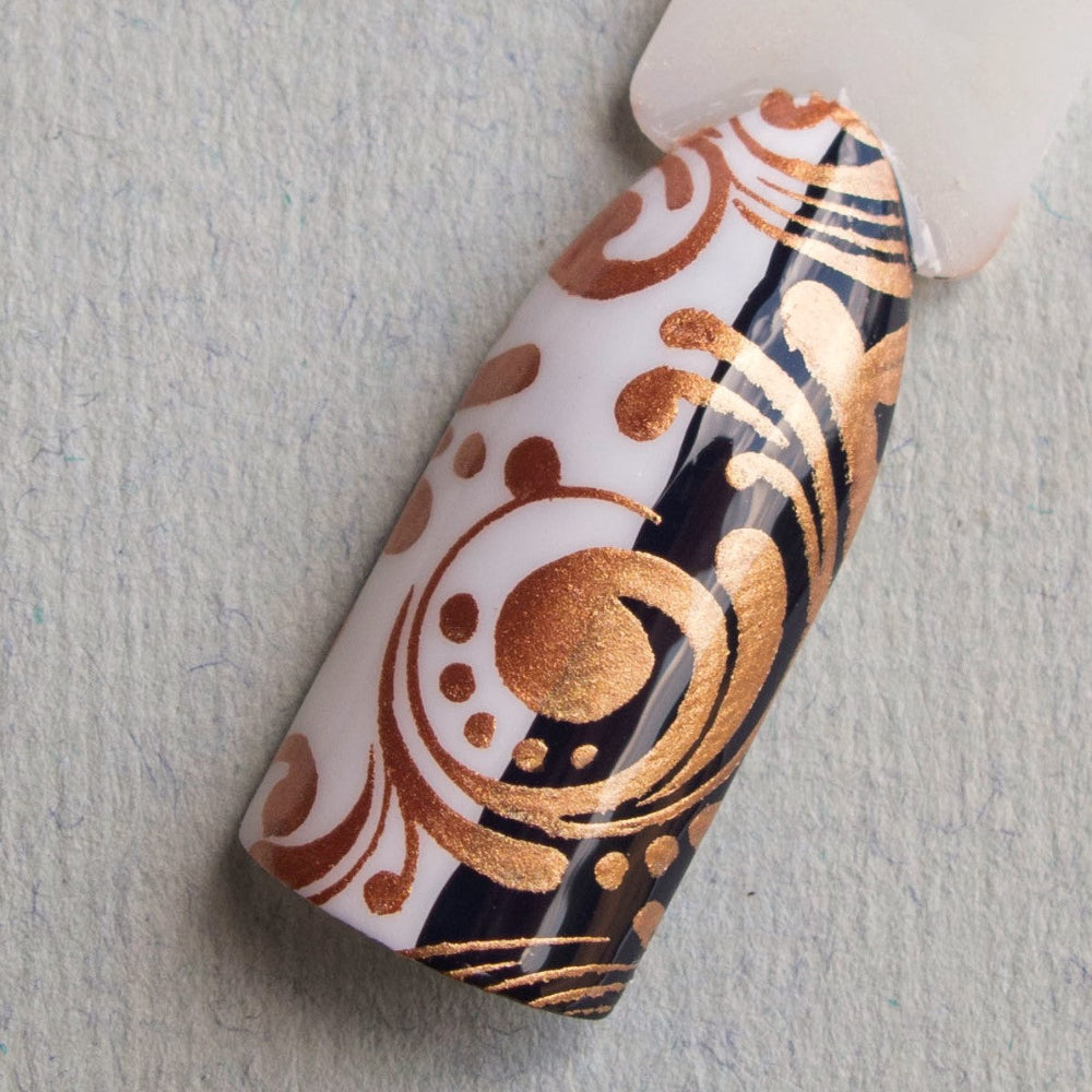 bronze stamping polish swatch stick 