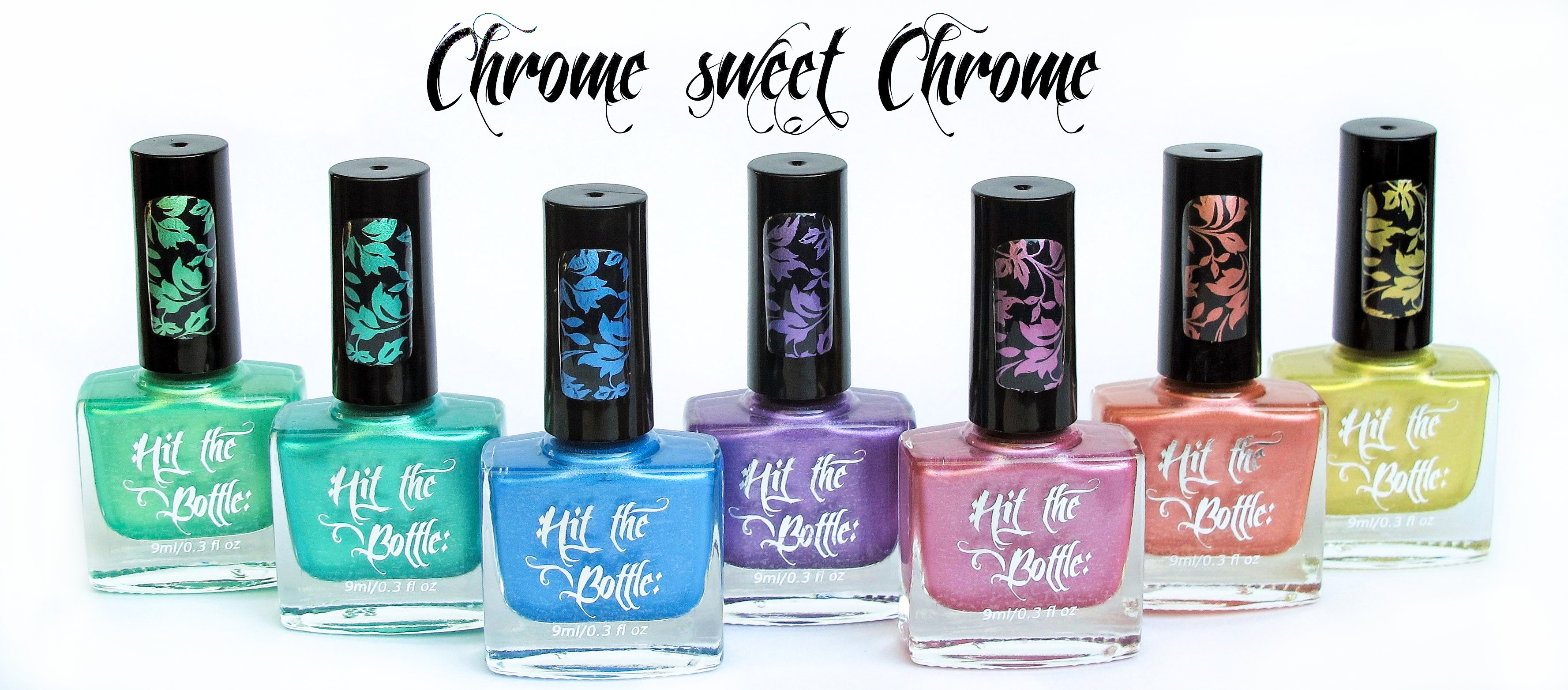 "Chrome sweet Chrome" stamping polish collection